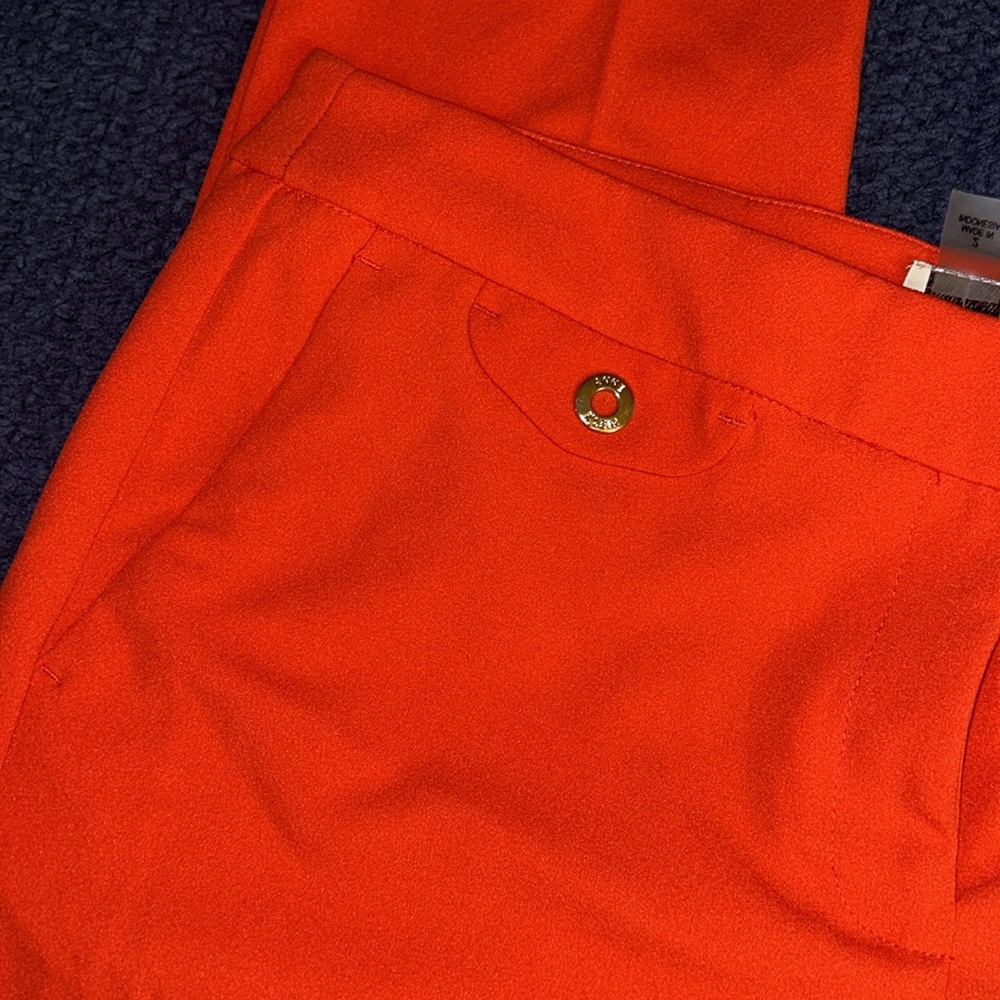 NWT Anne Klein red Poppy Slim Leg Pants - Picture 6 of 11